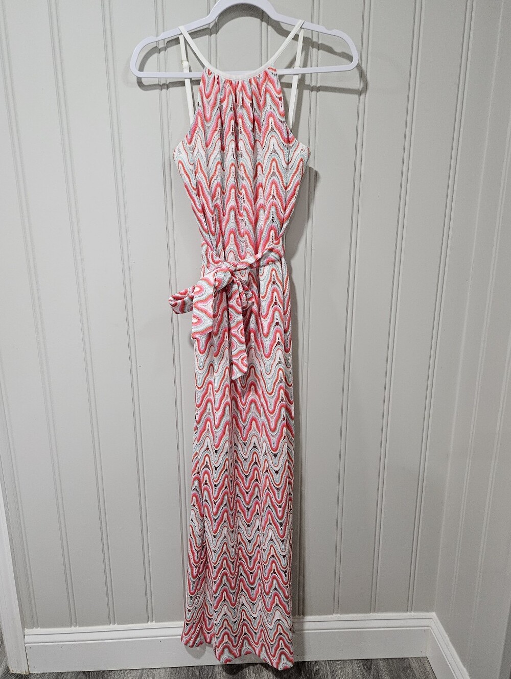 Trina Turk Crochey Multi Colored Maxi Dress Size 0